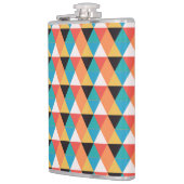 数々の色三角形パターン フラスク (左)