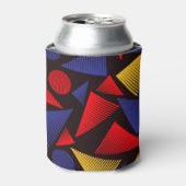 数々の色三角形パターン 缶クーラー (缶正面)