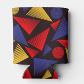 数々の色三角形パターン 缶クーラー (裏面)