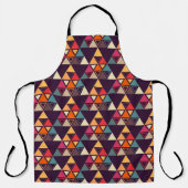 数々の色三角形状切削板 エプロン (正面)