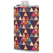 数々の色三角形状切削板 フラスク (左)