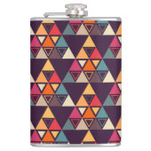 数々の色三角形状切削板 フラスク (正面)