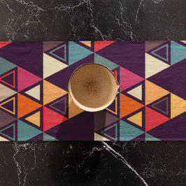 数々の色三角形状切削板 ロングテーブルランナー