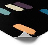 数々の色不規則長方形ポスター ポスター (角)