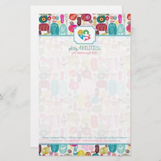 数々の色光とグリッターパターン3 便箋 (正面/裏面)