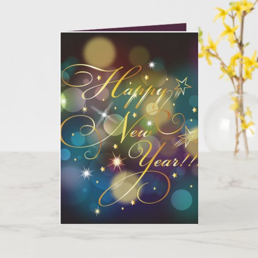 数々の色年賀状 カード (黄色い花)