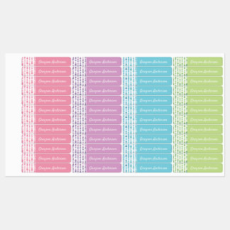 数々の色幾何三角形の子供ラベルのスキニー ラベル