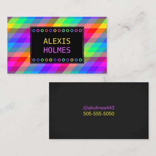 数々の色幾何学模様 名刺 (正面/裏面)