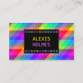 数々の色幾何学模様 名刺