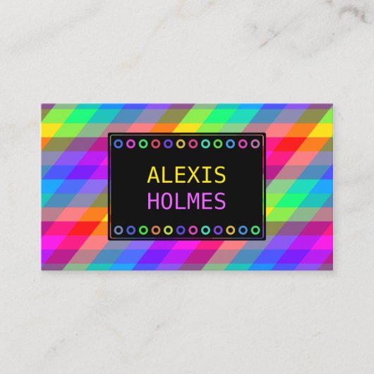 数々の色幾何学模様 名刺 (正面)