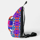 数々の色幾何学背景 スリングバッグ (右)