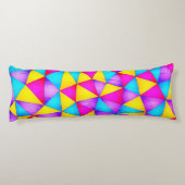 数々の色幾何形状抱き枕 ボディピロー (裏面)