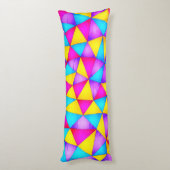 数々の色幾何形状抱き枕 ボディピロー (裏面 (縦))