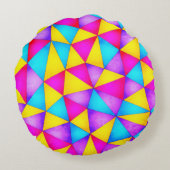 数々の色幾何形状装飾用クッション ラウンドクッション (裏面)