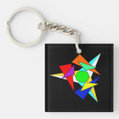 数々の色幾何星爆発 キーホルダー (正面)