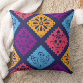 数々の色幾何美しい模様 クッション (ブランケット)