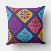 数々の色幾何美しい模様 クッション (裏面)