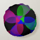 数々の色幾何融着円枕 ラウンドクッション (裏面)