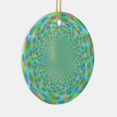 数々の色後退デザイン セラミックオーナメント (右)