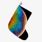 数々の色惑星絵画液 スモールクリスマスストッキング (正面 (吊り時))