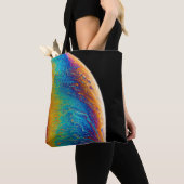 数々の色惑星絵画液 トートバッグ (クローズアップ)