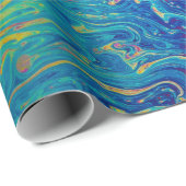 数々の色惑星絵画液 ラッピングペーパー (ロールコーナー)