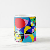 数々の色抽象芸術アモダンートデザイン011 コーヒーマグカップ (中央)