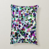 数々の色抽象芸術結晶パターン アクセントクッション (裏面(縦))