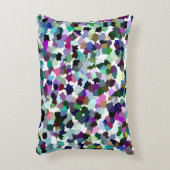 数々の色抽象芸術結晶パターン アクセントクッション (正面(垂直))