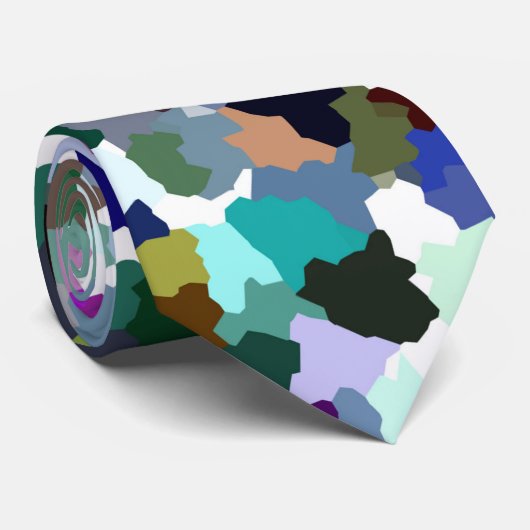 数々の色抽象芸術結晶パターン ネクタイ (ロール)