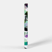 数々の色抽象芸術結晶パターン iPhoneケース (右側面)