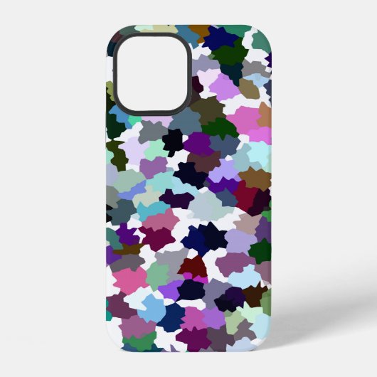 数々の色抽象芸術結晶パターン iPhoneケース (裏面)