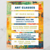 数々の色抽象芸術絵を描美術先生 チラシ (正面)