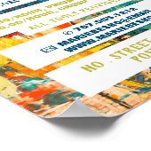 数々の色抽象芸術絵を描美術先生 ポスター (角)