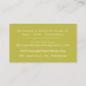 数々の色抽象芸術絵を描、美術商 名刺 (裏面)