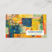 数々の色抽象芸術絵を描、美術商 名刺 (正面)