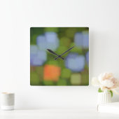 数々の色抽象芸術絵画 スクエア壁時計 (ホーム)