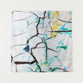数々の色抽象芸術絵画 タペストリー (正面(横))