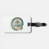 数々の色文字E抽象芸術モダンタイポグラフィ ラゲッジタグ (裏面横)