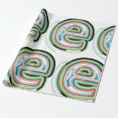 数々の色文字E抽象芸術モダンタイポグラフィ ラッピングペーパー (アンロールド)