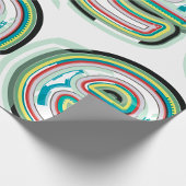 数々の色文字E抽象芸術モダンタイポグラフィ ラッピングペーパー