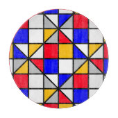 数々の色正方形 カッティングボード (正面)