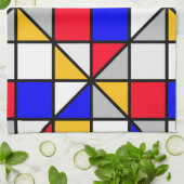 数々の色正方形 キッチンタオル (折り畳み)