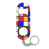 数々の色正方形 キーホルダー栓抜き (裏面)