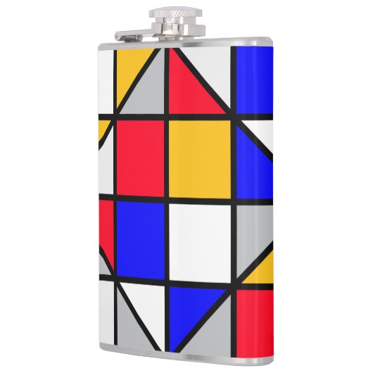 数々の色正方形 フラスク (左)