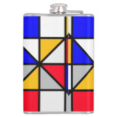 数々の色正方形 フラスク (裏面)