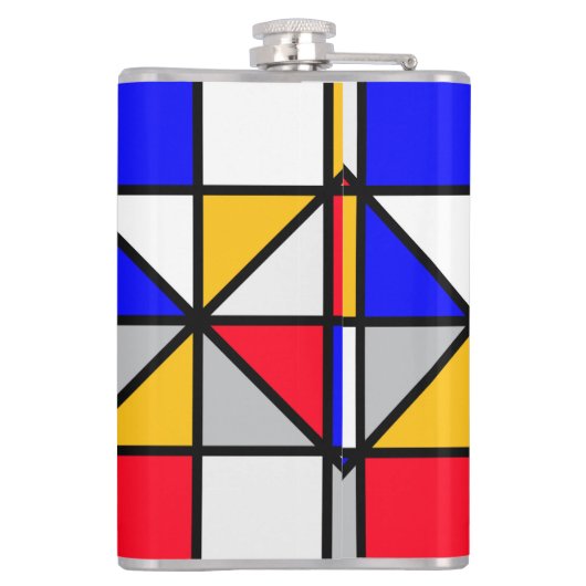 数々の色正方形 フラスク (裏面)