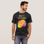 数々の色水彩北マケドニア地図デジタル Tシャツ (正面フル)