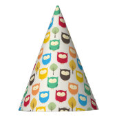 数々の色漫画フクロウパーティー帽子 パーティーハット (正面)