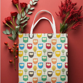 数々の色漫画フクロウ抱き枕 ミディアムペーパーバッグ